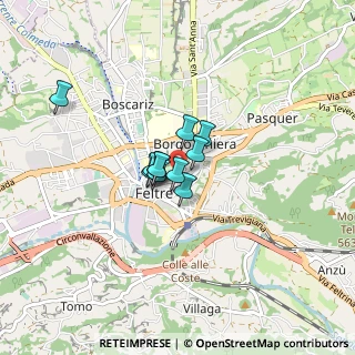 Mappa Piazza vittorio emanuele, 32032 Feltre BL, Italia (0.43727)