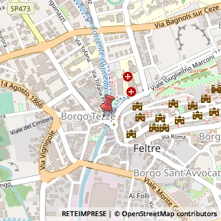 Mappa Via Tofana Prima, 1, 32032 Feltre BL, Italia, 32032 Feltre, Belluno (Veneto)