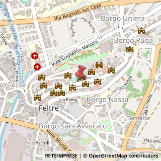 Mappa Via Mezzaterra, 35, 32032 Feltre, Belluno (Veneto)