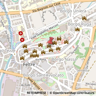 Mappa Via Mezzaterra, 39, 32032 Feltre, Belluno (Veneto)