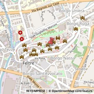 Mappa Via Mezzaterra, 43a, 32032 Feltre, Belluno (Veneto)