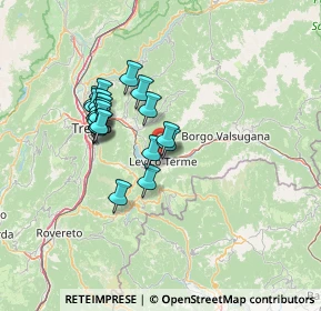 Mappa Salita al Castagneto, 38056 Levico Terme TN, Italia (11.1345)