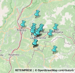 Mappa Salita al Castagneto, 38056 Levico Terme TN, Italia (8.02125)