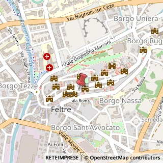 Mappa Via Mezzaterra, 24, 32032 Feltre, Belluno (Veneto)