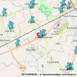 Mappa Campoformido, 33030 Campoformido UD, Italia (3.46412)