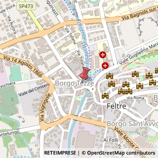 Mappa Via delle Tezze, 12, 32032 Feltre, Belluno (Veneto)