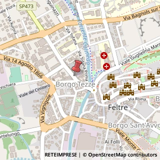 Mappa Viale Giuseppe Mazzini, 4, 32032 Feltre, Belluno (Veneto)