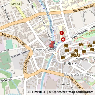 Mappa Via delle Tezze, 8, 32032 Feltre, Belluno (Veneto)