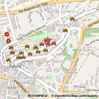 Mappa Piazza Vittorio Emanuele, 9, 32032 Feltre, Belluno (Veneto)