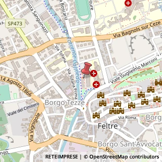 Mappa Piazzale Silvio Guarnieri, 32032 Feltre BL, Italia, 32032 Feltre, Belluno (Veneto)
