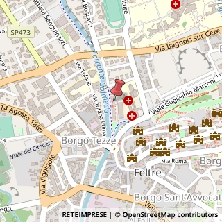 Mappa Piazzale Silvio Guarnieri, 7, 32032 Feltre, Belluno (Veneto)