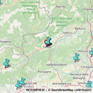 Mappa Via Monte Cima, 32032 Feltre BL, Italia (24.225)