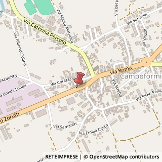 Mappa Via Pietro Zorutti,  9, 33030 Campoformido, Udine (Friuli-Venezia Giulia)