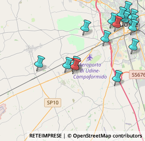 Mappa Vicolo del Pozzo, 33030 Campoformido UD, Italia (5.02938)