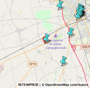 Mappa Vicolo del Pozzo, 33030 Campoformido UD, Italia (6.6625)