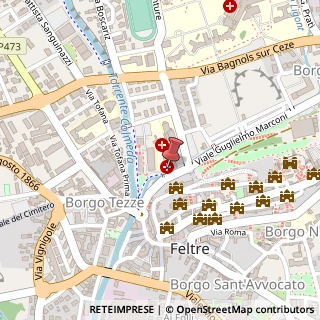 Mappa Viale Guglielmo Marconi, 32032 Feltre BL, Italia, 32032 Feltre, Belluno (Veneto)