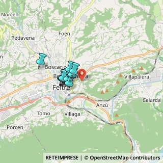 Mappa Via Col Marcelon, 32032 Feltre BL, Italia (1.05364)