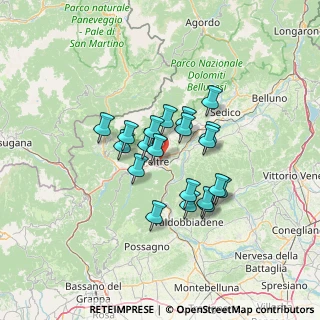 Mappa Via Col Marcelon, 32032 Feltre BL, Italia (9.9675)