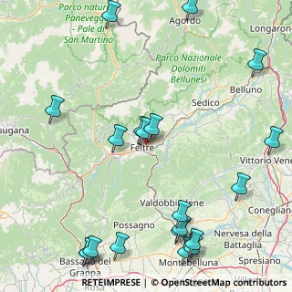 Mappa Via Col Marcelon, 32032 Feltre BL, Italia (22.6615)