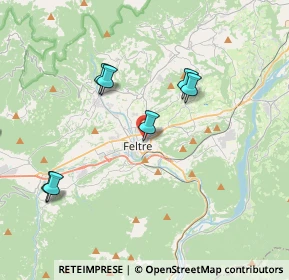 Mappa Salita Nicolò Ramponi, 32032 Feltre BL, Italia (6.10923)