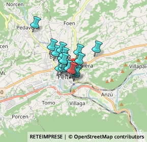 Mappa Salita Nicolò Ramponi, 32032 Feltre BL, Italia (0.86333)