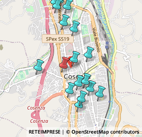 Mappa Via Samuele Tocci, 87100 Cosenza CS, Italia (1.07882)