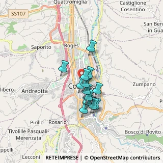 Mappa Via Costantino Mortati, 87100 Cosenza CS, Italia (1.24143)