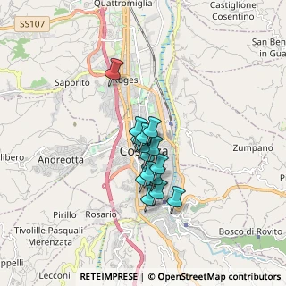Mappa Via Costantino Mortati, 87100 Cosenza CS, Italia (1.24267)