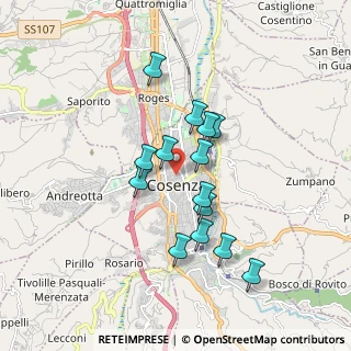 Mappa Via Costantino Mortati, 87100 Cosenza CS, Italia (1.64071)