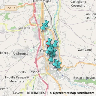 Mappa Via Costantino Mortati, 87100 Cosenza CS, Italia (1.20667)
