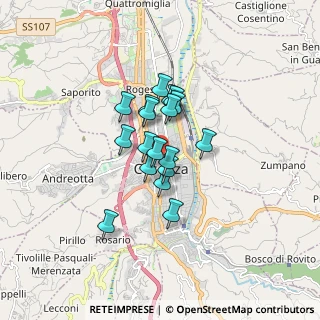 Mappa Via Costantino Mortati, 87100 Cosenza CS, Italia (1.20556)