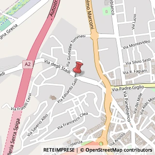 Mappa Via degli Stadi, 21, 87100 Cosenza, Cosenza (Calabria)