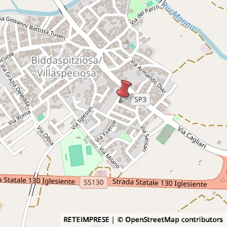 Mappa Via Carbonia,  10, 09010 Villaspeciosa, Cagliari (Sardegna)
