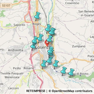 Mappa Via Scipione Valentini, 87100 Cosenza CS, Italia (1.75067)