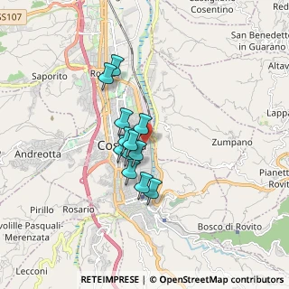 Mappa Via Biagio Lanza, 87100 Cosenza CS, Italia (1.29167)