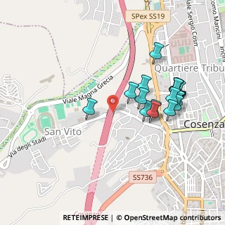 Mappa Viadotto Via degli Stadi, 87100 Cosenza CS, Italia (0.5265)
