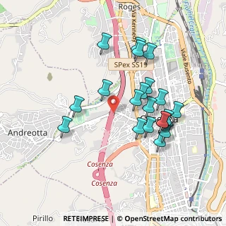 Mappa Viadotto Via degli Stadi, 87100 Cosenza CS, Italia (0.9545)
