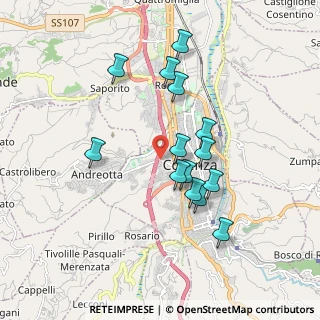 Mappa Via Fratelli Cervi, 87100 Cosenza CS, Italia (1.79429)
