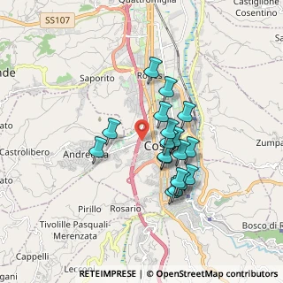 Mappa Via Fratelli Cervi, 87100 Cosenza CS, Italia (1.54556)