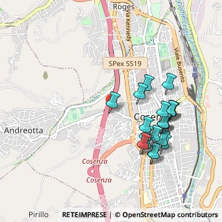 Mappa Via Fratelli Cervi, 87100 Cosenza CS, Italia (1.0935)