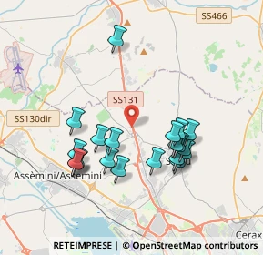 Mappa SS 131 km 12.550, 09028 Sestu CA (3.867)