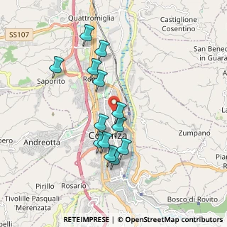 Mappa Via Giuseppe Peppino Impastato, 87100 Cosenza CS, Italia (1.83769)