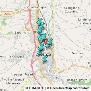 Mappa Via Giuseppe Peppino Impastato, 87100 Cosenza CS, Italia (1.12077)
