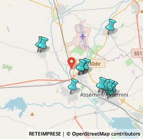 Mappa Località Case Sparse, 09033 Decimomannu CA, Italia (3.88667)