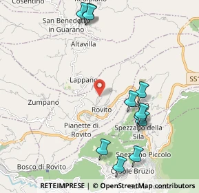 Mappa Via Guzzolino, 87050 Rovito CS, Italia (2.60364)
