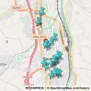 Mappa Via Beato Angelico D'Acri, 87100 Cosenza CS, Italia (1.099)