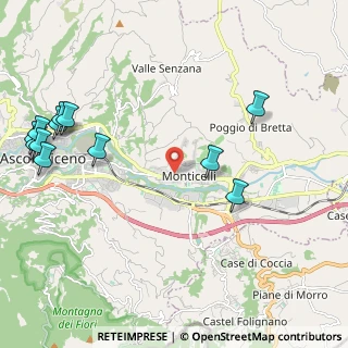 Mappa Pedonale Ovest Monticelli, 63100 Ascoli Piceno AP, Italia (2.89083)