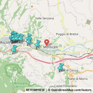 Mappa Pedonale Ovest Monticelli, 63100 Ascoli Piceno AP, Italia (2.84214)