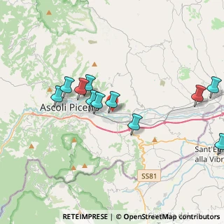 Mappa Pedonale Ovest Monticelli, 63100 Ascoli Piceno AP, Italia (3.99182)