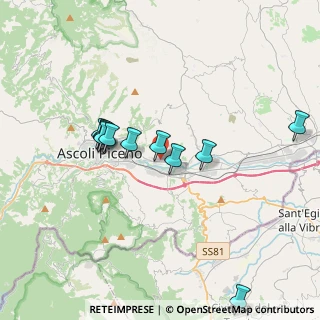 Mappa Pedonale Ovest Monticelli, 63100 Ascoli Piceno AP, Italia (3.64182)